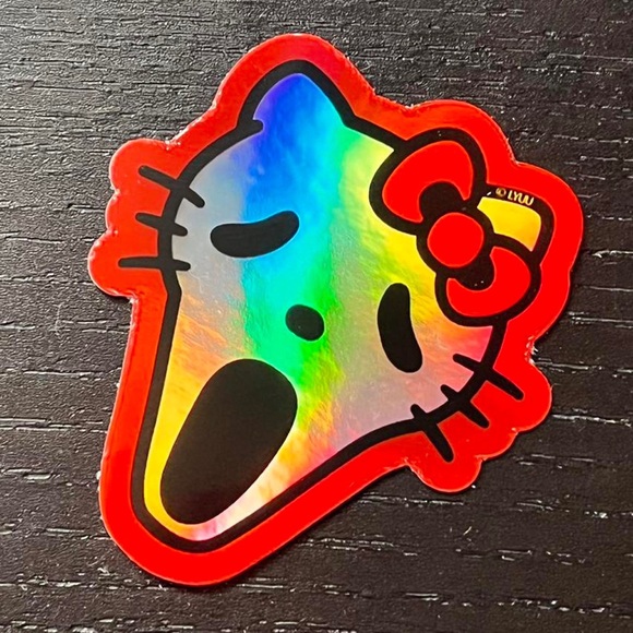 STICKER BUNDLE, SCREAM KITTY ghostface x hello kitty + ANTI FAST FASHION - LYUU - Picture 4 of 5